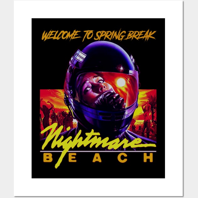 Nightmare Beach, Classic Horror (Version 2) Wall Art by The Dark Vestiary